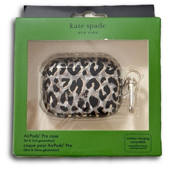 kate spade Other - NWT Kate Spade New York AirPods Pro Case City Leopard Black/Gold
